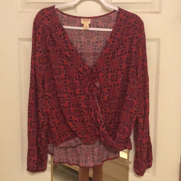 Mossimo Supply Co. Long Sleeve Maroon Shirt NWOT - Picture 1 of 5